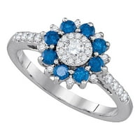 3 4CTW-dijamantni plavi prsten