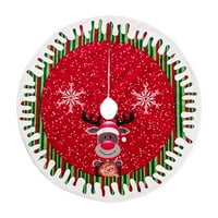 Novi božićni ukrasi crveno-bijeli prugasti snijeg vilk suknje za božićno ukrašavanje božićne suknje