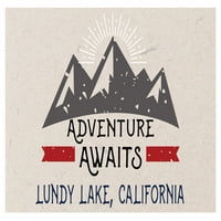 Lundy Lake California Suvenir Frižider Magnet Avantura čeka dizajn