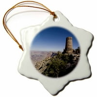 3drose Grand Canyon Desert Višebojni porcelan odmor Dekorativni akcent snježni ornament, 3