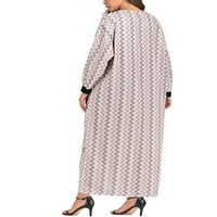Eleluny Women Musliman V izrez Maxi haljina Islamska Dubai Abaya Party Robe kao slika Show XL