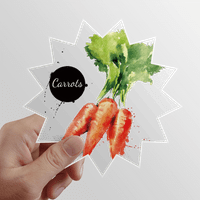 Mrkva Povrće ukusno Zdravo akvarel suncobran naljepnica za prtljag za prtljag naljepnica za grafite