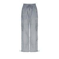 Baggy teretni hlače za žene nacrtane hlače Y2K labave radne pantalone sa džepovima širine noge pune