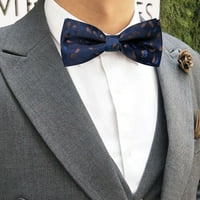 HonRane Muška kravata Podesivi modni dvoslojni jacquard vezati ukras čvrstog boja za vjenčanje