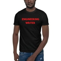 2xl Crveni inženjering pisca kratki rukav pamučna majica s nedefiniranim poklonima