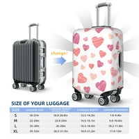Poliesterski elastični poklopac prtljage, ružičasta linija za srce Teksture Putni kofer za zaštitu od