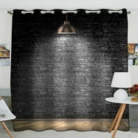 Tamni zid sa lampom iznad praktične toplotne izolacije zasjenjeno zavjese veličine 52 84