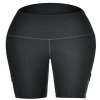 Niuer Dame Workout Sport Short Hlače Solidne boje dno obične joge kratke hlače Atletski tajica Visoki