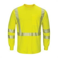 Hi-vidljivost lagana majica dugih rukava, žuta i zelena - 5xl