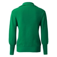 Prevelike košulje žene V izrez dugih rukava pulover Duksevi pune boje casual topline vrhovi dukserice
