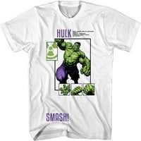 Marvel Boys osunčari nevjerojatni majica kratkih rukava Hulk X-mali, bijeli