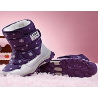 Ferndule Girls toplo plišana obloga Boot škola Neklizaju Mid Calf Comfort Magic Trape Winter Cipele