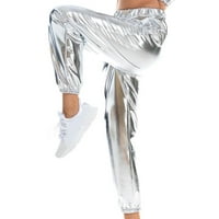 Ženske laserske pantalone ljeto popust prozračno sjajno učvršćuje visoke elastične struine pantalone