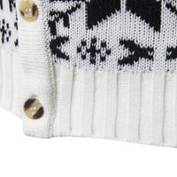 Jeseni džemperi prilagođeni džemper Cardigan Božićni džemper s V-izrezom muškarci crni 2xl