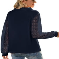 Cindysus ženska modna pletena pulover dame casual tee čvrsta boja radne dugih rukava pletiva majica