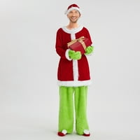 Biekopu božićna odjeća, monstrum kostim krznene vrhove hlače hat rukavice čarape cosplay kostim