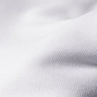 Ženska dukserica sa kapuljačom sa kapuljačom sažetak Sažetak pulover Print Comfy Jumper Tops Sport White
