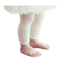 Qiyuxow dječje dječje dječje djece od čvrstih pletenih nogavica nijanse čarape bijele boje