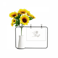 Cvijeće Sun Sle Handpain Artificial Sunflower Vases Blassing Card