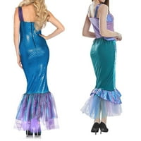 Ženska haljina sirena za Cosplay foto rekvizitke, skitnicke bez rukava slim slim fit