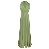 PEDORT Ljetne haljine za žene Midi haljina naftani kratki rukav nagljeni elastični struk Tiered midi