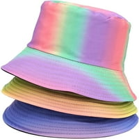 Cocopeants Rainbow Ženska kašika HATS Dvostrana nošenje Reverzibilni muškarci Ribarski hat ljetna krema
