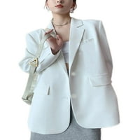 Glookwis Women bombovi Poslovne jakne Slim Fit Blazer zaklopke džepove Decre Declu casual blužerke Otvoreno