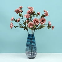 Bouquet Heads Artifični božurski sušeni cvijeće Kamellia svilena bijela za DIY ukrasne dizalice i boju