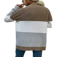 HAITE Women Cardigan džemper s dugim rukavima kaput Chunky pletena odjeća dame jakna otvorena prednji