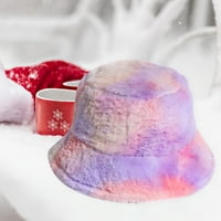 Heiheiup topli šešir, pleteno pleteno za žene za žene zimske pozicioniranje obojene hat plišane kravata bejzbol kape proširene gornje šešire
