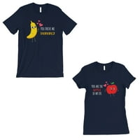 Vozite me Bananas mornarički parovi koji odgovaraju majicama jedinstvenog vjenčanog poklona