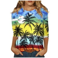 Gotyou ženski vrhovi Ležerne prilike na plaži Tunic Ljetni vrhovi rukav Ispis Slatka majica bluze