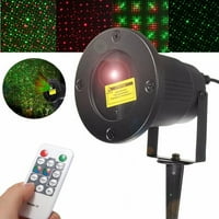 Božićne laserske svjetla, rotirajuća crvena zelena zvezda Show projektor, vodootporan vanjski pejzažni