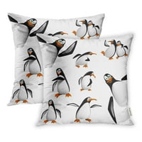 Životinja crtanih pingvina smiješnih 3D ludih igračkih jastučnih jastučnih kutija za jastuke 2