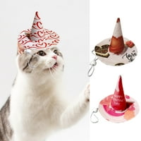 Pet Hat HATHERTING Wear otporna na tkaninu netkana tkanina Ljubav Heart Print Hat Pet Pet Headwear za