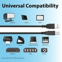 -Geek 6ft USB 2. Kabelski kabel A do B za ICOM IC-R-Widepodne za skener