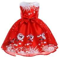 Dječje haljine za djevojke Dance Xmas Bown Party Tajna božićne princeze suknje Božićna haljina za djevojčice
