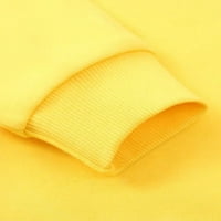 GRIANLOOK BOYS PAING CREW izrez pulover dugih rukava pune boje vrhovi vanjske vrećice žute boje