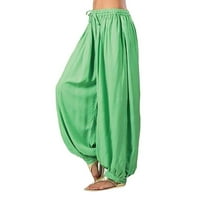 Hlače za žensku veličinu casual joga labavi plus čvrsta boja sa pantalonama iz džepa