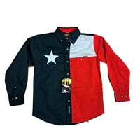 Dječja majica za neovisnost Teksas zastava vezena zvijezda za djecu Patriotic Texan rever majica