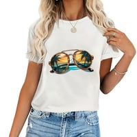 Sunčane naočale Ljeto Cool Seaside Luksuzna zlatna tonska ženska ljetna majica sa jedinstvenim tiskom