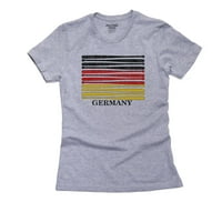 Njemačka Bejzbol Classic - Svjetski vintage šišmiši zastave Ženska pamučna siva majica