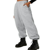 Ciycuit Ženske dno Duksevi visokog struka zadebljanih joggera Baggy Work Lounge hlače sa džepovima