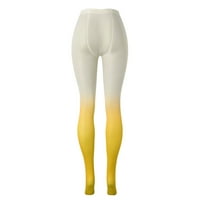 Ženske nogave šuplje mrežice Pogledajte kroz duge hlače Gradientne tajice Stretchy pantalone vježbanje