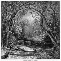 Jesen, 1873. NO LICE. ' Graviranje drva, Amerikanac, 1873., nakon slike Jervisa McCentee. Poster Print
