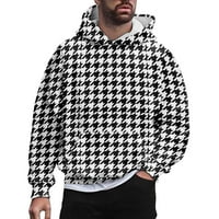 Pulover plus veličine Muški džemper s kapuljačom s kapuljačom retro print Sports Hoodie