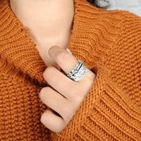 SKPBlutn prstenovi za žene Djevojke Vintage Moon cirkons Priključak ručni nakit srebrni vintage prsten