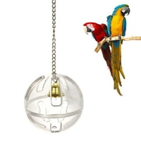 Etereaty Papagaj za praćenje kuglice Prijenosni prozirni parrotni ulagač Funny Pet Bird Edukativne igračke