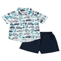 Allshope dječje dječje dječake ljetne odjeće Kokosovo drvo Ispis kratkih rukava na majici i povremeni