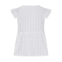 Zunfeo vrhovi za žene - kratki rukav novi dolazak V-izrez T majice bijeli 3xl